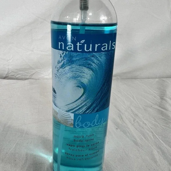 Avon‎ Naturals Fragrance Mist Body Spray 8.4oz Aqua Rush Body Spray Discontinued - Picture 2 of 3